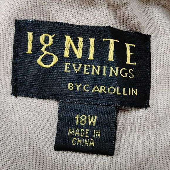 BLACK LACE EVENING DRESS BY IGNITE EVENINGS BY CAROLLIN SIZE 18 NWT - Picture 9 of 11